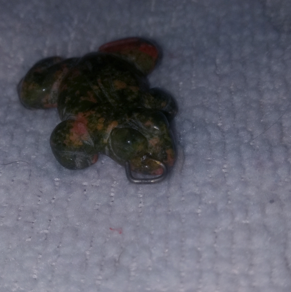Jade Frog Charm